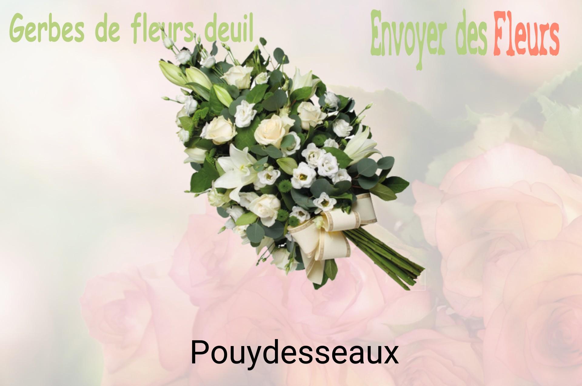 Gerbe de fleurs de deuil livrée à Pouydesseaux